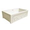 Whitehaus 33" Front Apron Sink W/ An Intricate Vine Design On One Side, Bsct WHSIV3333-BISCUIT - alternate 2